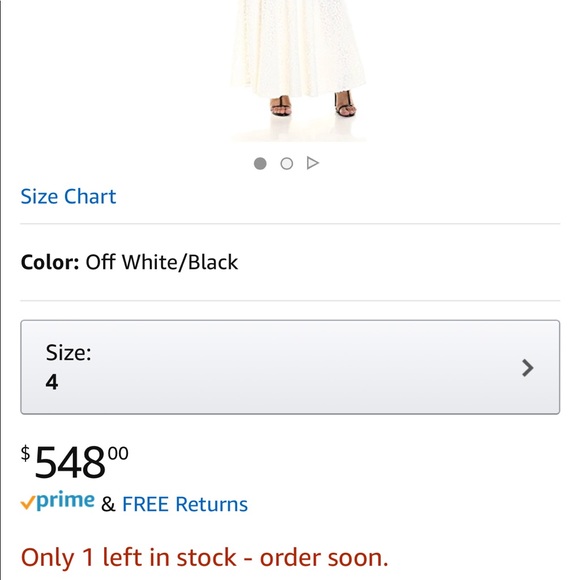 Jill Stuart long white lace dress - Picture 6 of 6